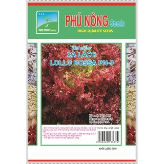 Hạt Giống XÀ LÁCH TÍM LOLLO ROSSA – GÓI 2G Phú Nông