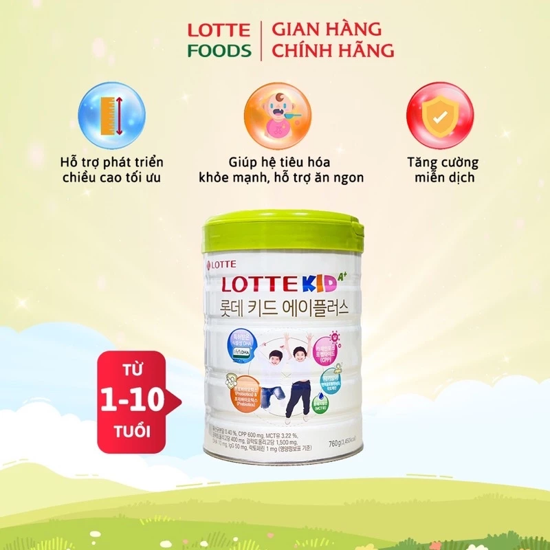 Sữa Lotte kids A+ 760g