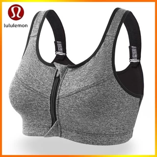 Lululemon Thể Thao Áo Ngực Nữ Dây Kéo Phía Trước Gợi Cảm Áo Ngực Thể Thao Không Vòng Thép Tập yoga Thể Dục Chống Sốc Chạy Bộ