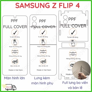 Dán PPF Samsung Z Flip 4 (zflip 4) dành cho màn hình, mặt lưng, full viền