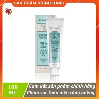 [ CHÍNH HÃNG ] - Kem đánh răng thảo dược Siberian Propolis Extra Keo ong Siberi, giúp hạn chế hôi miệng - Tuýt 100ml