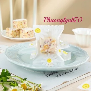 Túi ,bánh quy , bánh cookies hàn miệng 7 * 10 cm Hoa Cúc(sét100 cái)