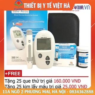 Máy Đo Đường Huyết Sinocare Safe Accu Tặng 50 Que Thử Và 50 Kim Hạn 12/2024