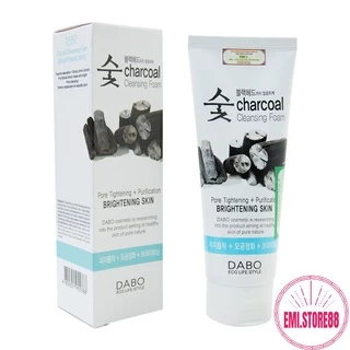 Sữa Rửa Mặt Trắng Da Sạch Mụn Than Hoạt Tính Dabo Charcoal Cleansing Foam 150ml / Sữa rửa mặt chính hãng