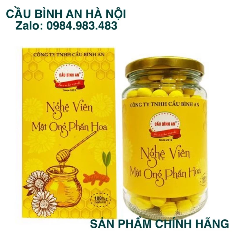 Viên nghệ mật ong phấn hoa Cầu Bình An.