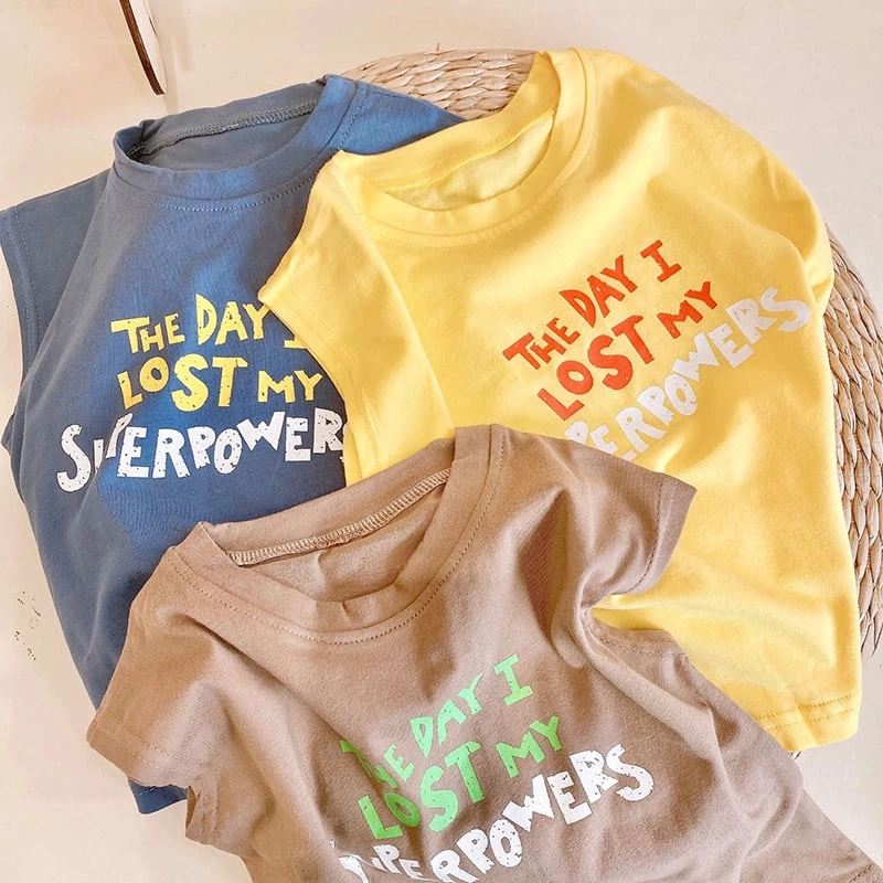 Áo ba lỗ cho bé trai chất cotton size đại đến 65kg thời trang trẻ em mùa hè - áo the day