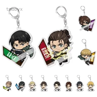 Móc khóa bằng nhựa Acrylic in hình Anime Attack On Titan thời trang