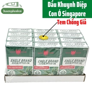 Dầu Khuynh Diệp Con Ó 2 Nắp Singapore Eagle Brand- Chai 30ml