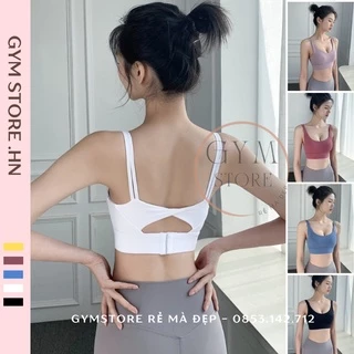 Áo Bra Hai Dây Croptop❤️𝐂𝐎́ 𝐌𝐔́𝐓❤️ Đan Dây Lưng Thể Thao Nữ Tập Gym Yoga Thun Poly Mềm Mịn Thoáng Co Giãn Tôn Dáng 042