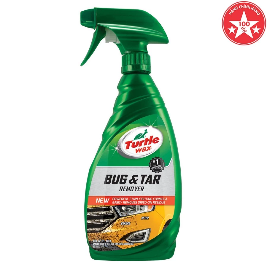 Tẩy vết nhựa đường dính vào xe Turtle Wax Bug And Tar Remover 473ml