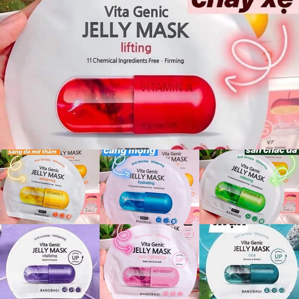 [Mẫu Mới] Mặt nạ giấy Vita Genic Banobagi Jelly Mask (10 miếng)