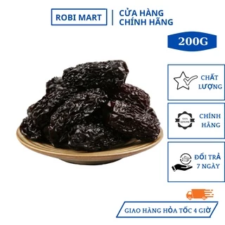 Táo tàu đen sấy lạnh Robimart gói 200gr - Ngủ ngon giấc và tốt cho hệ tiêu hóa hàng loại 1 chính hãng