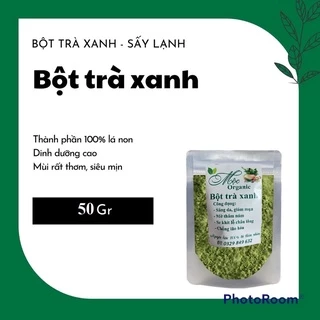 Bột trà xanh đắp mặt nguyên chất Organic - mỹ phẩm Handmade