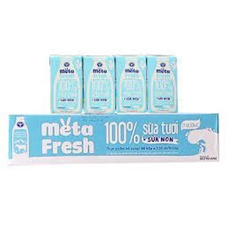 Thùng sữa tươi chứa sữa non 110ml Nutricare Meta FRESH có đường và ít đường