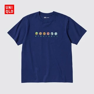 UNIQLO Áo Thun Tay Ngắn In Hình Minecraft Thời Trang Unisex 455830