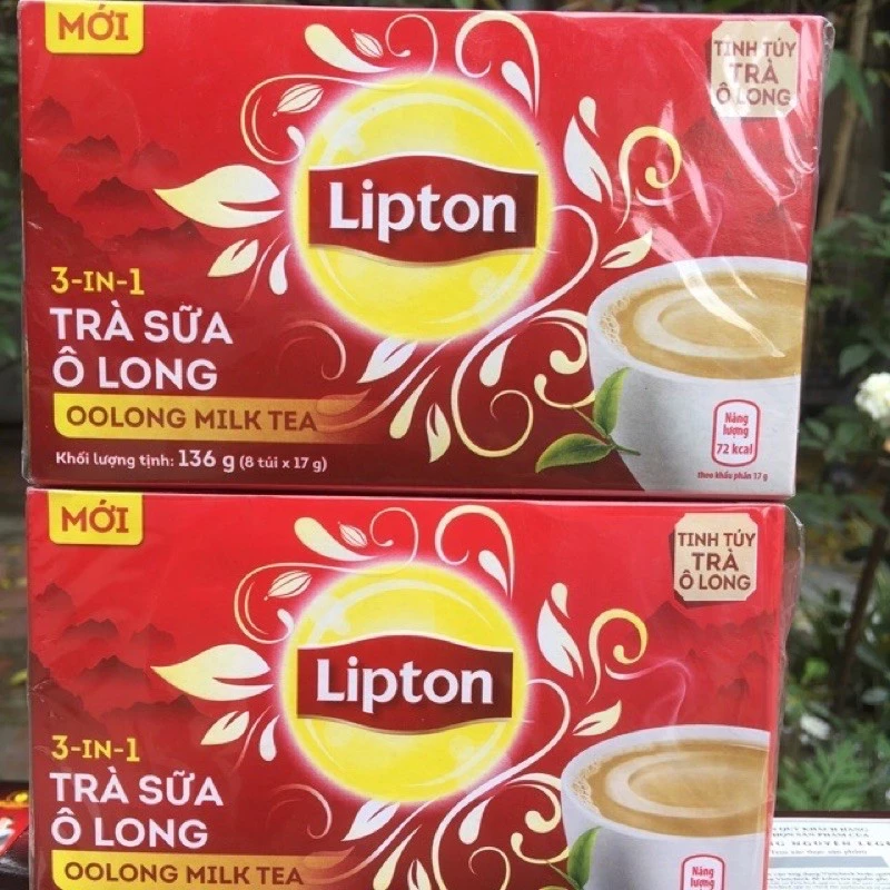 TRÀ SỮA Ô LONG LIPTON HỘP 136g(8 túi*17g)