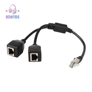 Cáp chia mạng Ethernet Rj45 1 giắc cắm sang 2 cổng cắm Cat5 Cat6 Lan