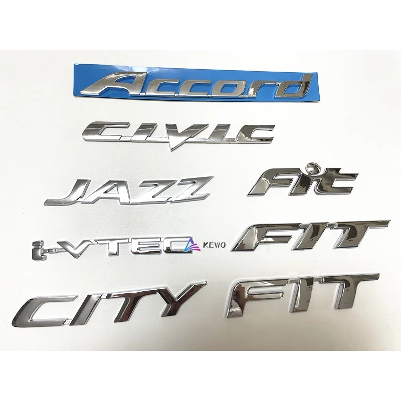 1 Miếng Dán Biểu Tượng Chữ Chrome ABS Cho Xe Hơi Honda I-VTEC JAZZ CITY CIVIC ACCORD