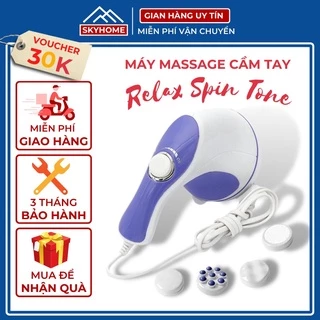 Máy massage cầm tay đấm lưng cổ vai gáy bụng tay chân vai toàn thân mini Relax SKYHOME, máy mát xa rung giảm mỡ bụng