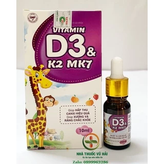 Vitamin D3 & K2 MK7 giúp hấp thụ canxi hiệu quả, giúp xương và răng chắc khỏe .