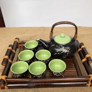 Ấm trà ⚡️ BÁT TRÀNG⚡️ Ấm chén, tách trà cao cấp Giá Siêu Rẻ TH-03 ☕