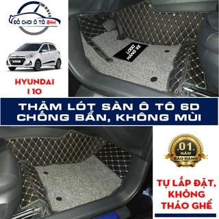 Thảm lót sàn ô tô 6D Hyundai i10 2021-2022, 2014-2020 bảo vệ sàn xe, không mùi, không thấm nước