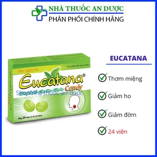 Viên ngậm ho thảo dược Eucatana giáp giảm ho ấm họng , giảm ngứa ngừa viêm họng hộp 24 viên