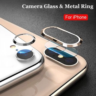 Camera ống kính mặt kính + mặt sau bằng kim loại cho iphone7 8 XS MAX 6S XR