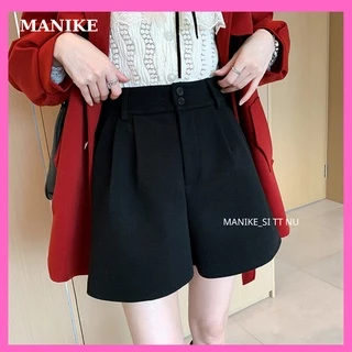 Quần Short Nữ Lưng Cao BIGSIZEQuần Đùi Manike Chun Sau Khóa Trước Ống Rộng Cá Tính