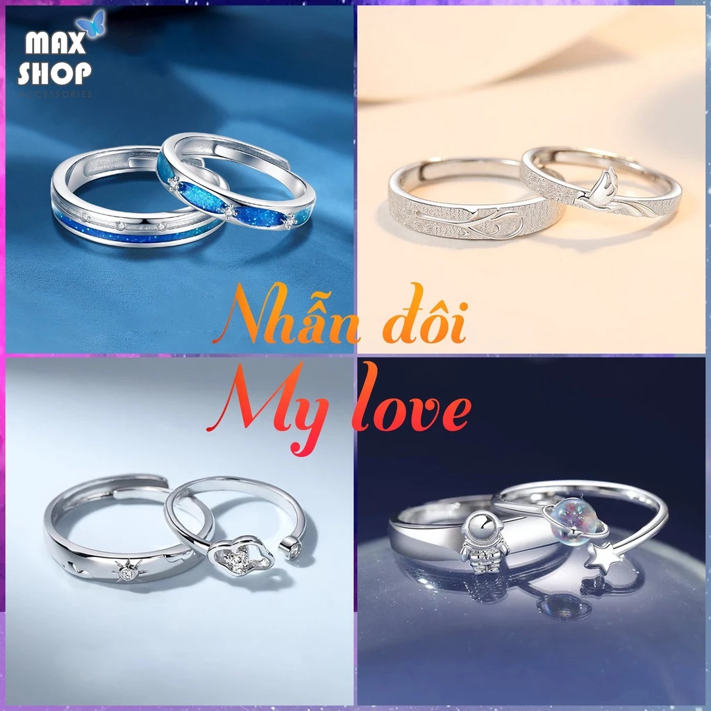 Nhẫn đôi nam nữ couple cho cặp đôi BỘ SƯU TẬP MỚI cá tính và ý nghĩa