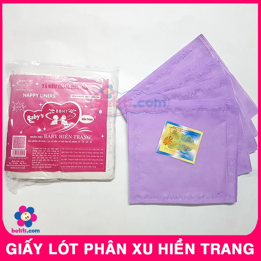 Gói Miếng Lót Phân Xu Hiền Trang Tím Chống Thấm (15-20 tờ)