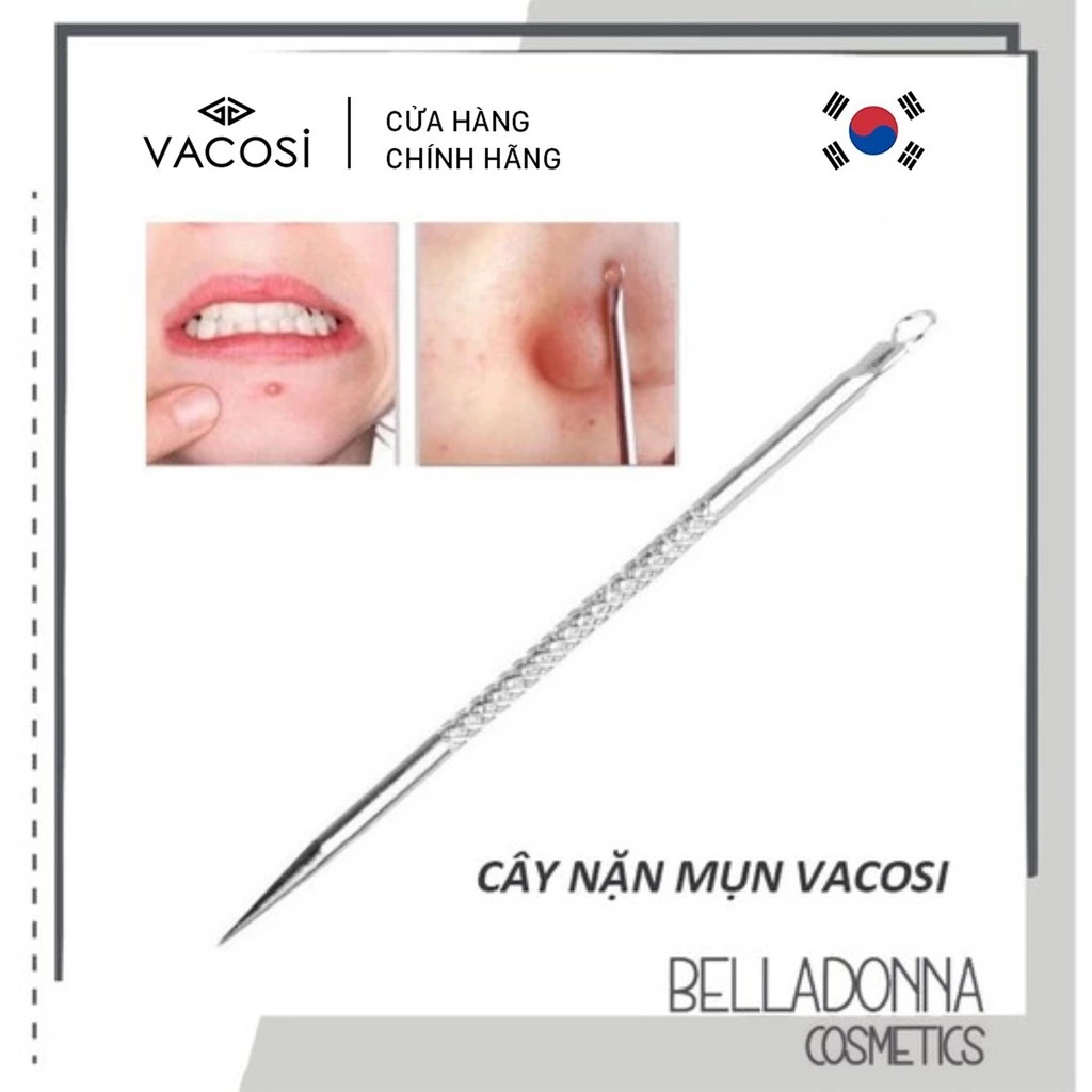 Cây Nặn Mụn Cao Cấp Vacosi Pimple Popper, Que Nặn Mụn 2 Đầu NM01