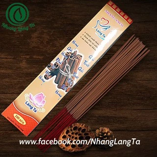 Nhang Quế Làng Ta 100 nén dài 30cm, nhang sạch, thảo mộc, ít khói, không cuốn tàn, thơm dịu nhẹ tự nhiên, an toàn