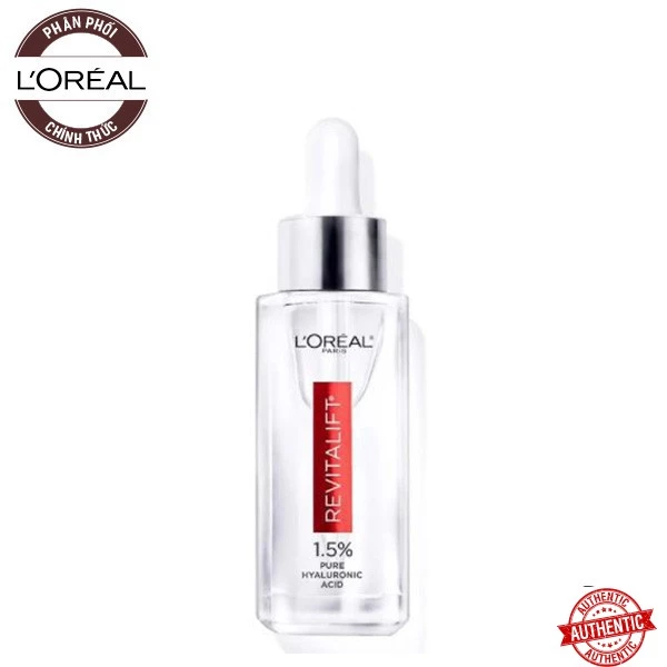 [Mã giảm giá] Tinh Chất Cấp Ẩm, Cải Thiện Nếp Nhăn L'oreal Revitalift 1.5% Hyaluronic Acid Serum 30ml