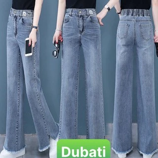 QUẦN BAGGY JEAN NỮ CHẤT BÒ XANH ỐNG SUÔNG RỘNG LƯNG THUN LƯNG CAO NÂNG MÔNG CAO CẤP HÀN QUỐC DB-0726 - DUBATI FASHION