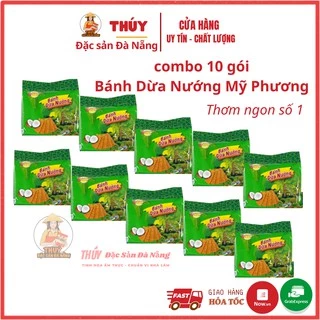 Bánh Dừa Nướng Đặc Sản Đà Nẵng Mỹ Phương [ combo 10 gói ] Thơm Giòn Ít Ngọt Không Cứng