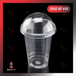 [Bộ 50] Ly nắp cầu 500ml / 360ml -nhựa PET - CÓ NHẬN IN THEO YÊU CẦU