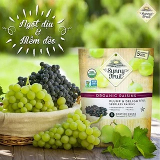 Nho khô hữu cơ Sultana 250g Sunny fruit Organic Raisins