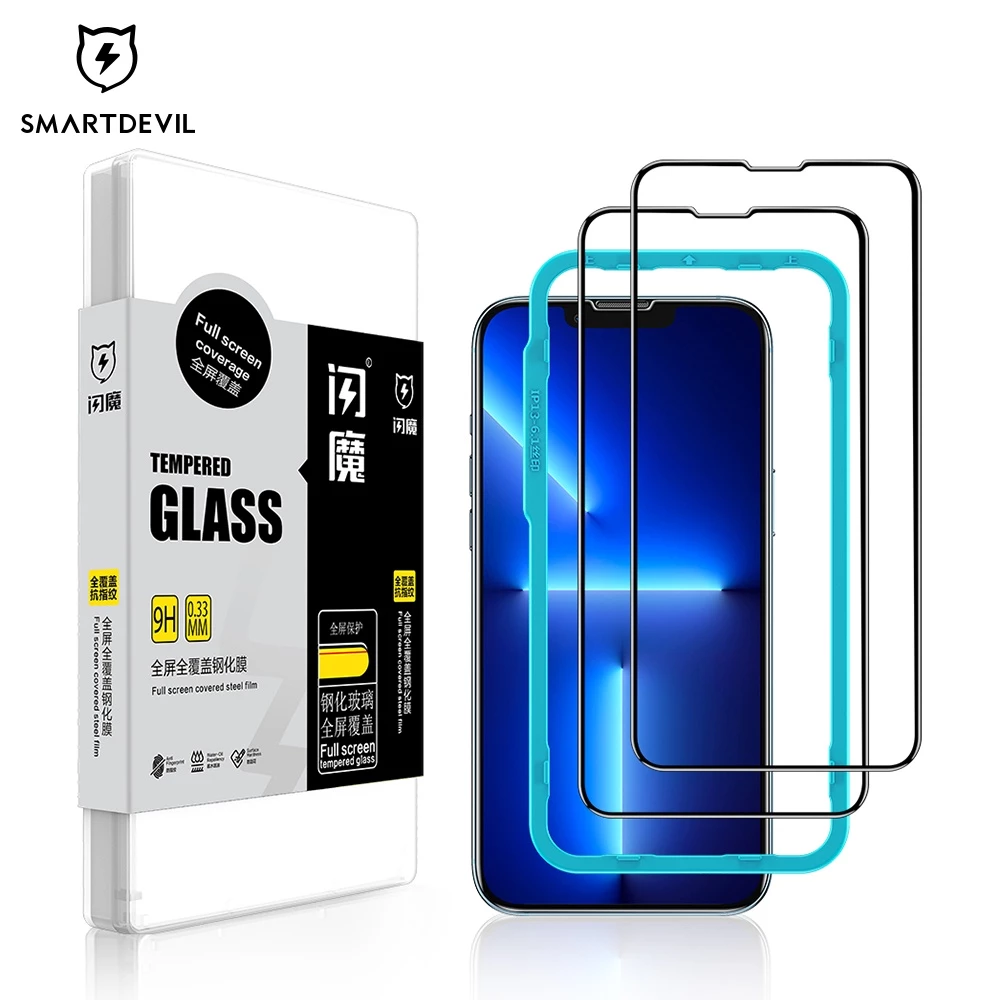 SmartDevil  Kính cường lực 9d thích hợp cho iPhone 13 pro max/ 12/ 11 pro max/ Mini/ 7/ 8 Plus/ 6S Plus X XR XSMax SE