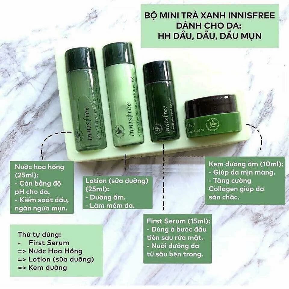 Sét dưỡng da trà xanh MINI INNISFREE GREEN TEA SPECIAL KIT