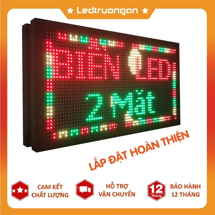 Biển quảng cáo LED ma trận 2 mặt P10 3 màu , kích thước 70 x 40 cm, bảo hành 12 tháng