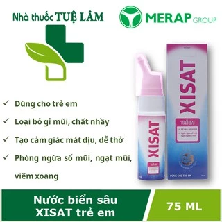 Nước Biển Sâu Xisat Xịt Mũi Trẻ Em 75ml