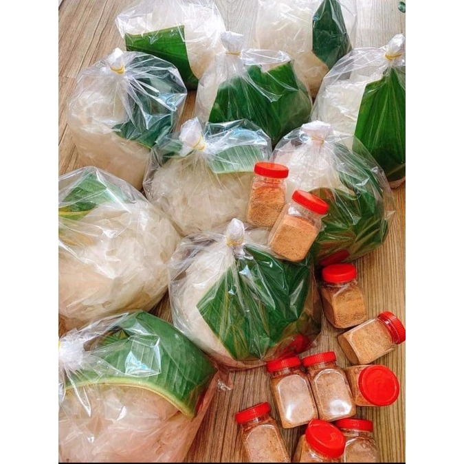 0.5kg Bánh tráng rìa phơi sương + muối nhuyễn Tây Ninh + hành phi