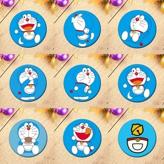 (DRM2) Huy hiệu IN HÌNH DORAEMON CHÚ MÈO MÁY ĐẾN TỪ TƯƠNG LAI phụ kiện anime chibi xinh xắn