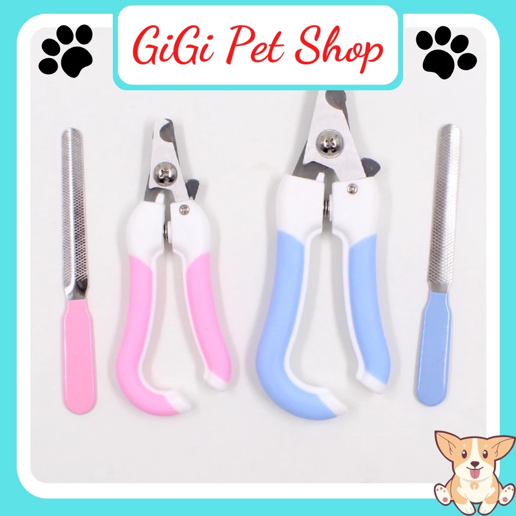 Bộ kìm kéo cắt móng chân kèm dũa size trung cho thú cưng chó mèo phù hợp chó lớn nhỏ phụ kiện giá rẻ - GiGi Pet Shop