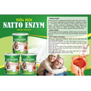 [400g/hộp, HSD 2025] Sữa bột NATTO ENZYM OMEGA 369 Q10