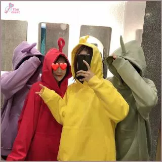 Áo hoodie phong cách teletubbies xinh xắn cho nữ