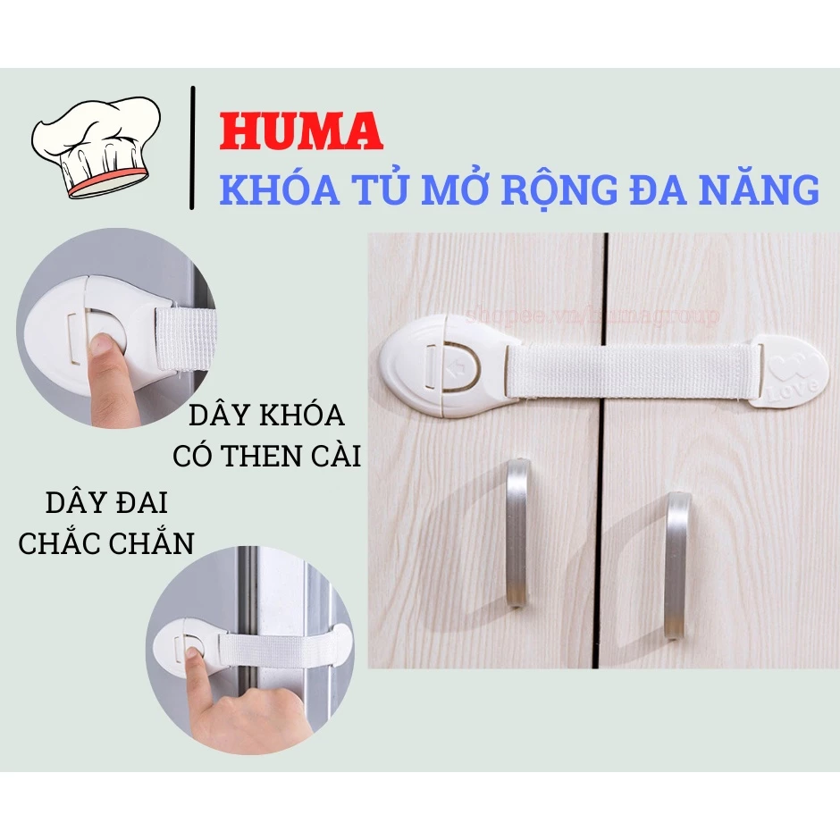 Khóa Tủ Lạnh, Tủ Gỗ An Toàn Cho Bé – Dây Đai Cài Cửa Tủ Lạnh Loại Dây Dù