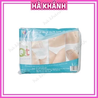 Quần lót cotton dùng 1 lần QT bao bì xanh (gói 5 chiếc )