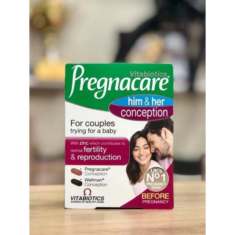 [Sẵn]Vitamin tăng thụ thai vợ chồng Pregnacare Him & Her